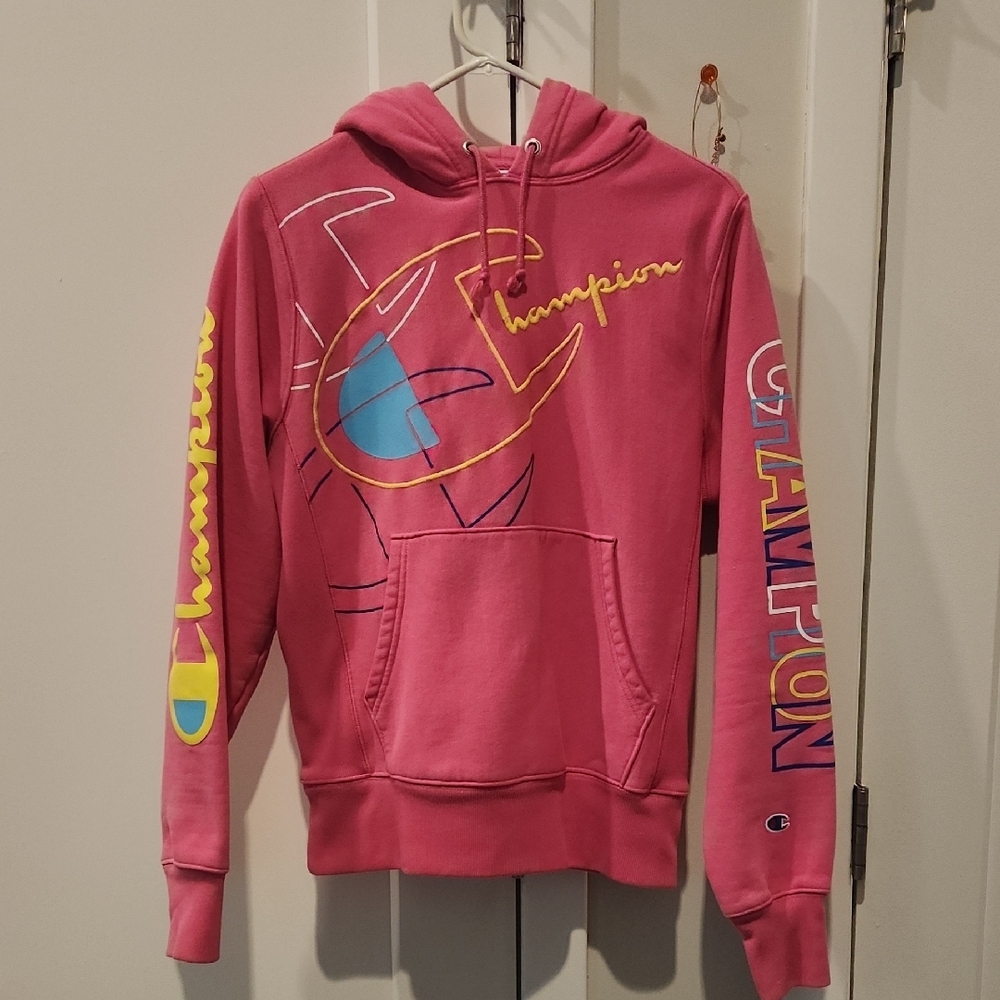Champion Pink and Yellow Jacket Vibrant Design